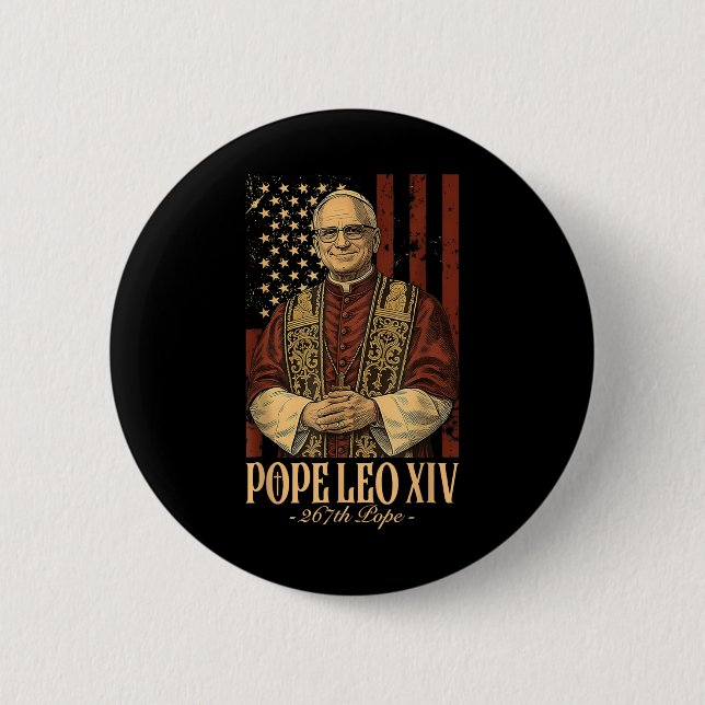Pope Leo Xiv Robert Francis Prevost Button (Vorderseite)