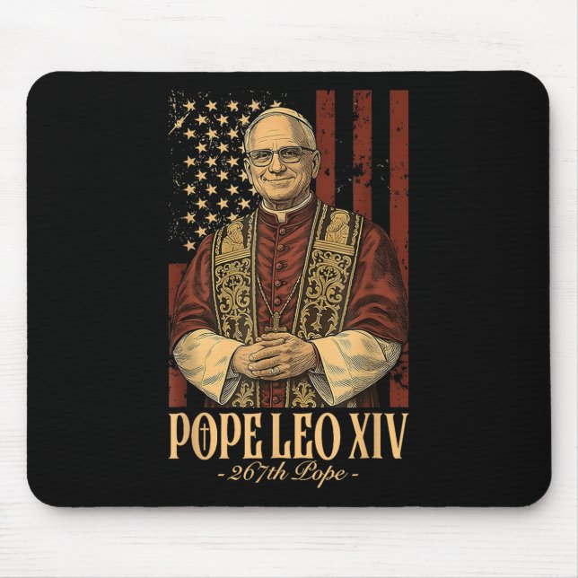 Pope Leo Xiv Robert Francis Prevost Mousepad (Vorne)
