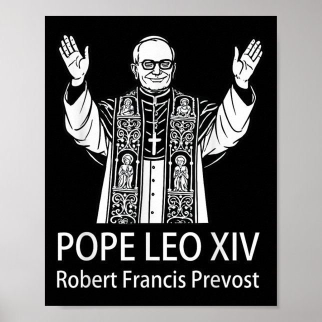 Pope Leo Xiv Robert Francis Prevost Poster (Vorne)