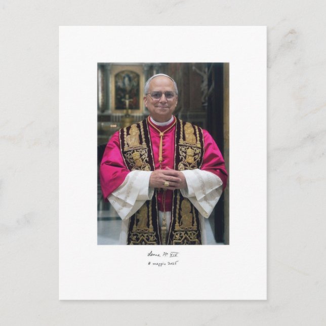 Pope Leo XIV Robert Francis Prevost Postkarte (Vorderseite)