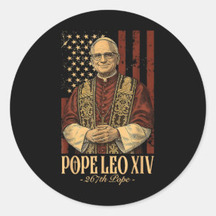 Pope Leo Xiv Robert Francis Prevost Runder Aufkleber