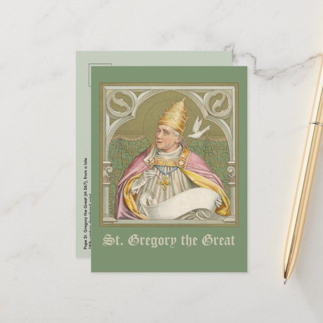 Pope St. Gregory the Great (M 067) Postcard Postkarte (Vorderseite/Rückseite Beispiel)