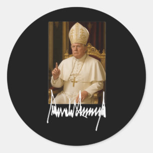 Pope Trump Funny US-Präsident Trump Vatikan Runder Aufkleber