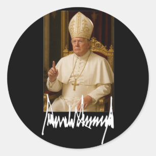Pope Trump Funny US-Präsident Trump Vatikan Runder Aufkleber