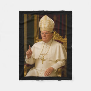 Pope Trump Shirt Funny Pope Präsident Trump für mi Fleecedecke