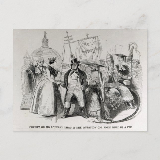 Popery oder No Popery? 1850 Postkarte (Vorderseite)