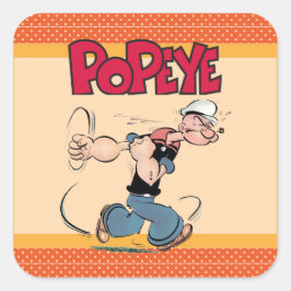 Popeye-Aufkleber Quadratischer Aufkleber