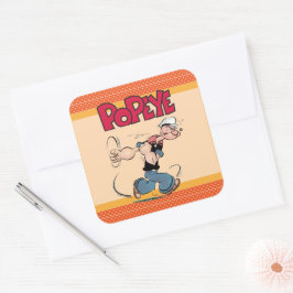 Popeye-Aufkleber Quadratischer Aufkleber