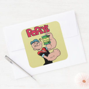 Popeye-Aufkleber Quadratischer Aufkleber