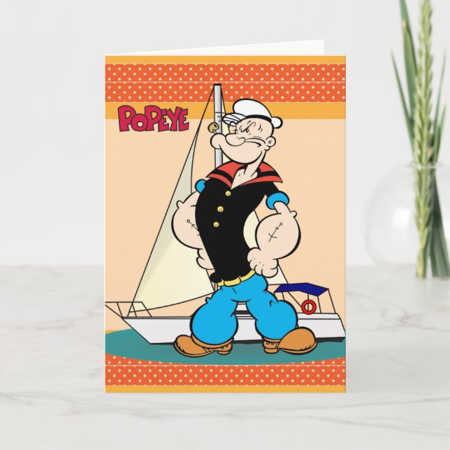 Popeye Grußkarte Karte (Vorderseite)