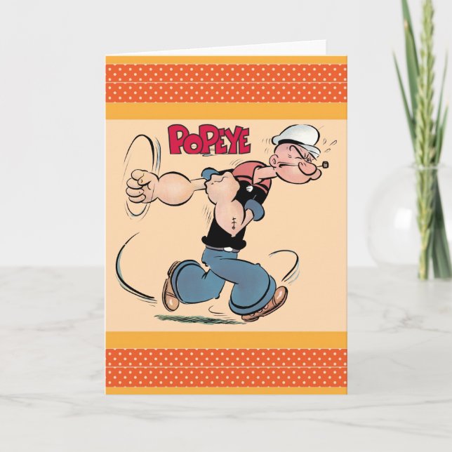 Popeye Grußkarte Karte (Vorderseite)