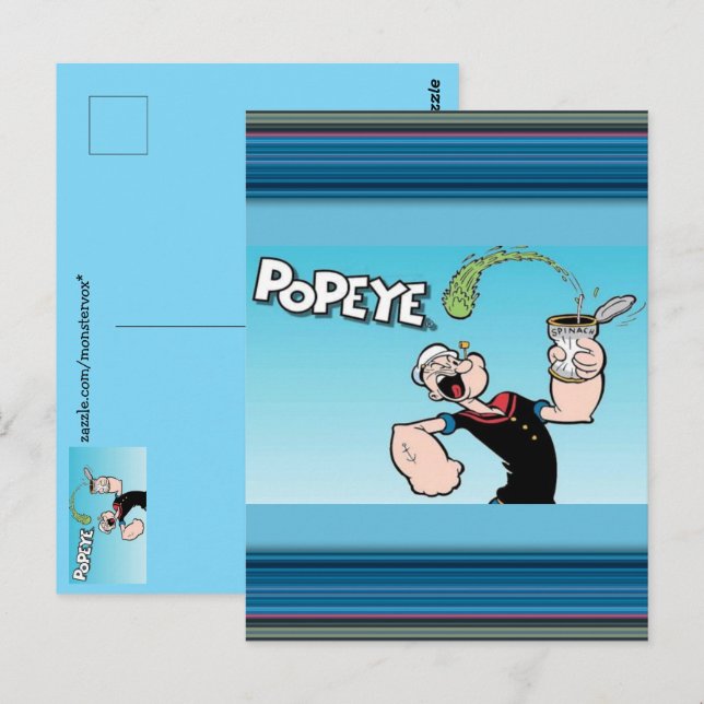 Popeye Postkarte (Vorne/Hinten)
