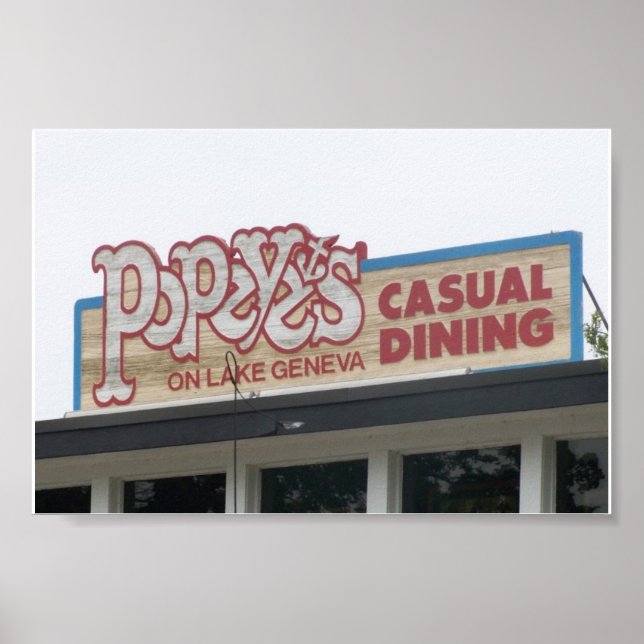 POPEYE"S CAS:UAL DINING (Genfer See, WI) Poster (Vorne)