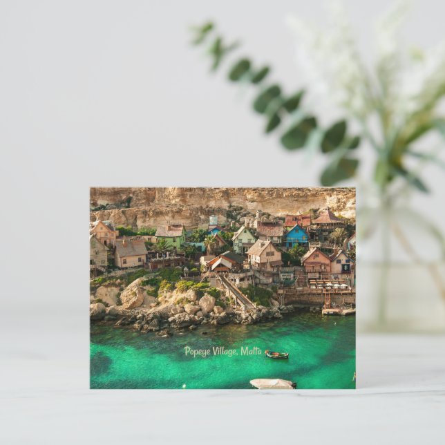 Popeye Village, Malta Postkarte (Stehend Vorderseite)