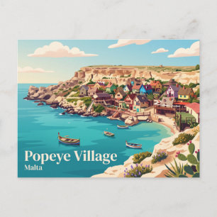 Popeye Village, Norden, Mellieħa, Malta Postkarte