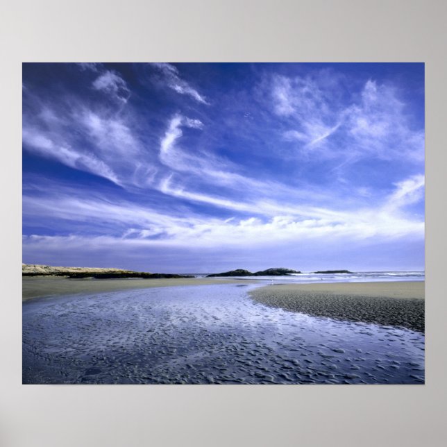 POPHAM BEACH STAAT PARK, MAINE. USA. Cirrus Poster (Vorne)