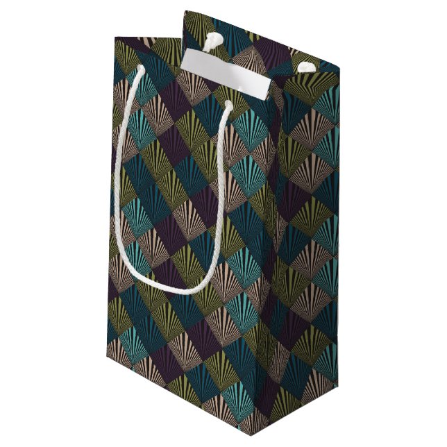 Popkunsthintergrund Kleine Geschenktüte (Rückseite Schrägansicht)