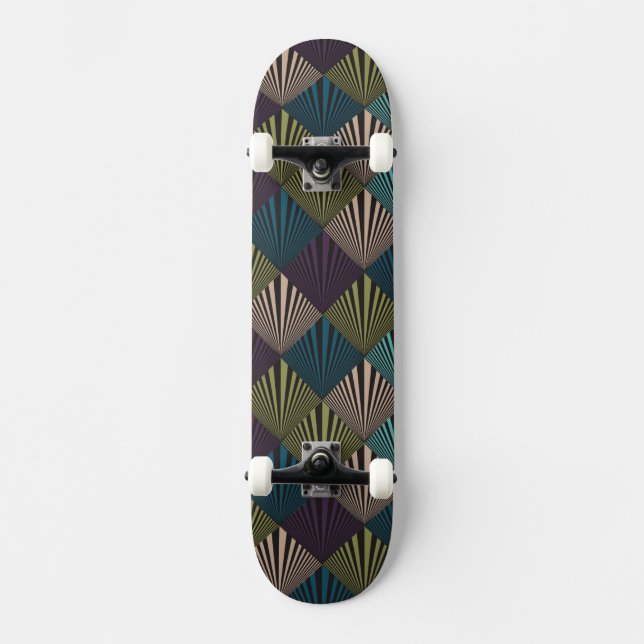Popkunsthintergrund Skateboard (Vorderseite)