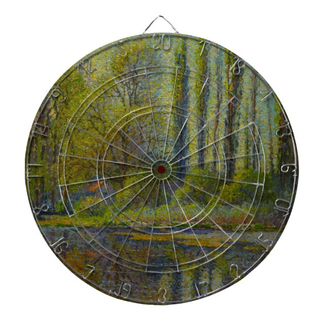 Poplar Trees in Spring (Utah Landscape) (USA Art Dartscheibe (vorne)