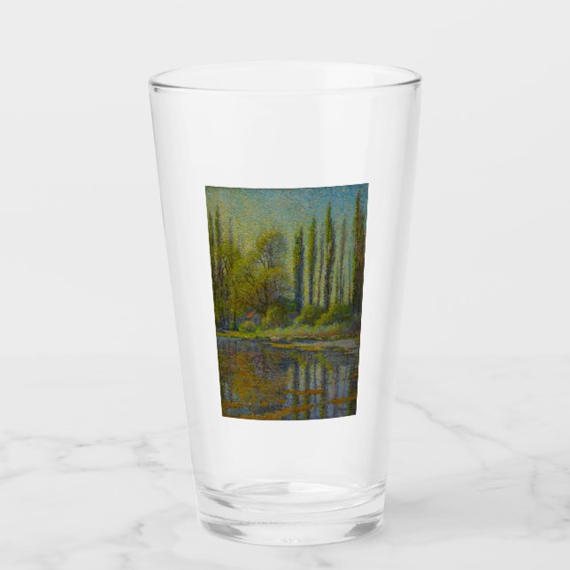 Poplar Trees in Spring (Utah Landscape) (USA Art Glas (Vorderseite)