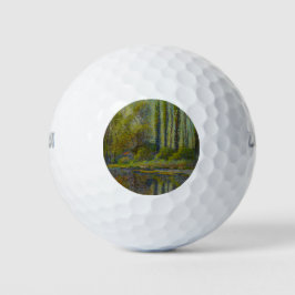 Poplar Trees in Spring (Utah Landscape) (USA Art Golfball
