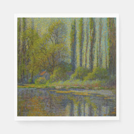 Poplar Trees in Spring (Utah Landscape) (USA Art Serviette