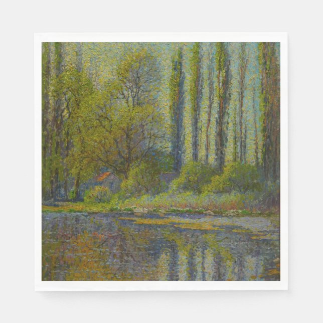 Poplar Trees in Spring (Utah Landscape) (USA Art Serviette (Vorderseite)