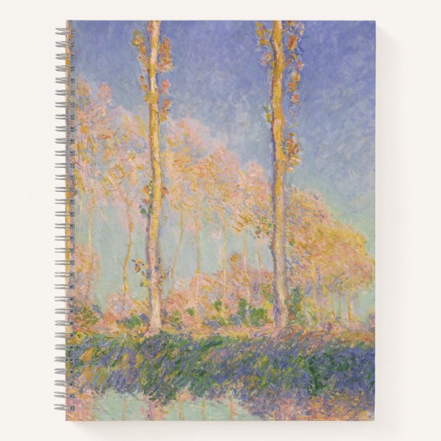 Poplars, impressionist landscape, Claude Monet Notizbuch (Vorderseite)