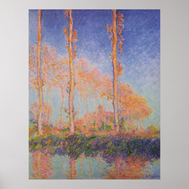 Poplars - Pappeln, Autumn - Claude Monet 1891 Poster (Vorne)