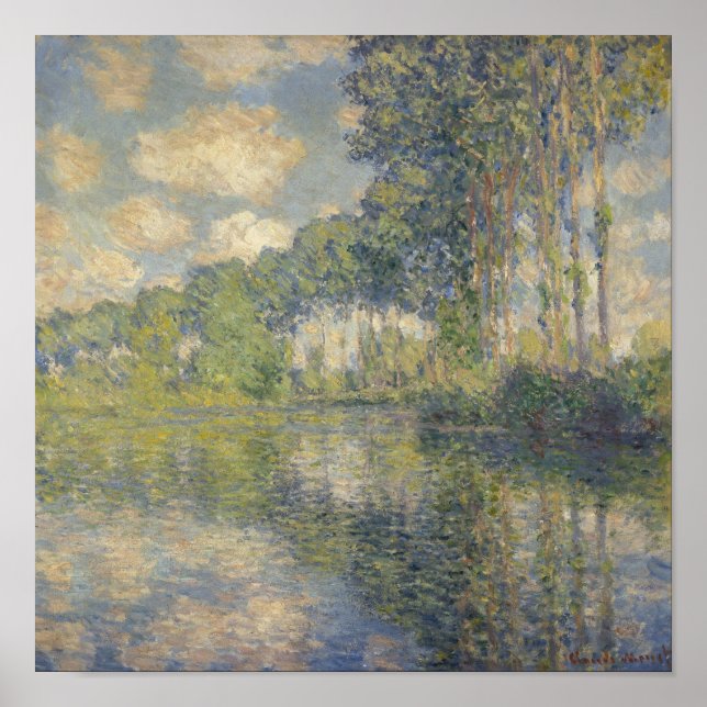 Poplars über den Epte von Claude Monet Poster (Vorne)
