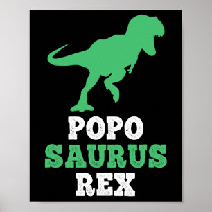 Popo-Saurus Rex Dino Dinosaurier Poposaurus Lustig Poster
