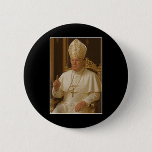 Popo Trump Vatikan Church Pope Trump Funny Christi Button