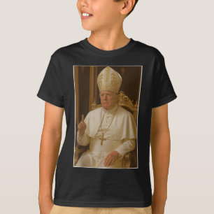 Popo Trump Vatikan Church Pope Trump Funny Christi T-Shirt