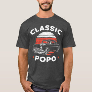 Popo Vintage Retro Klassisch Lustig Auto Liebhaber T-Shirt