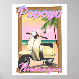 Popoyo Nicaragua Strandposter Poster