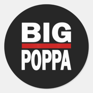 Poppa Hip Hop Vater Vathers Day Runder Aufkleber