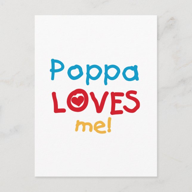 Poppa Lieben T - Shirt und Geschenke Postkarte (Vorderseite)