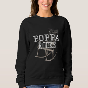 Poppa Rocks Vathers Day Grandkids Liebe Grandchild Sweatshirt