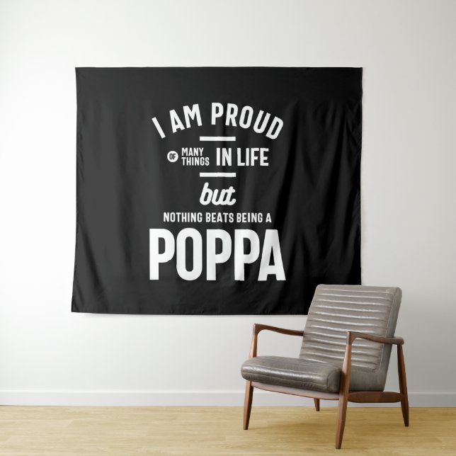 Poppa - Stolz auf viele Dinge im Leben Wandteppich (Beispiel (Horizontal))