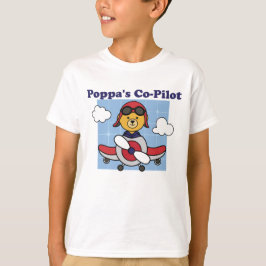 Poppas kleiner Co-Pilot - Niedliches Flugzeug T-Shirt