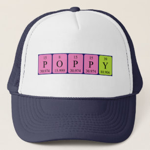 Poppe-periodischer Tabellenname Truckerkappe