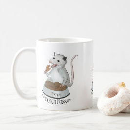 Poppen Die Porch Possum Kaffee Tasse, weiß Kaffeetasse