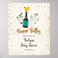 Poppen Flaschen Babydusche Begrüßungszeichen