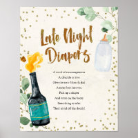 Poppen Flaschen Späte Night Diapers Babydusche