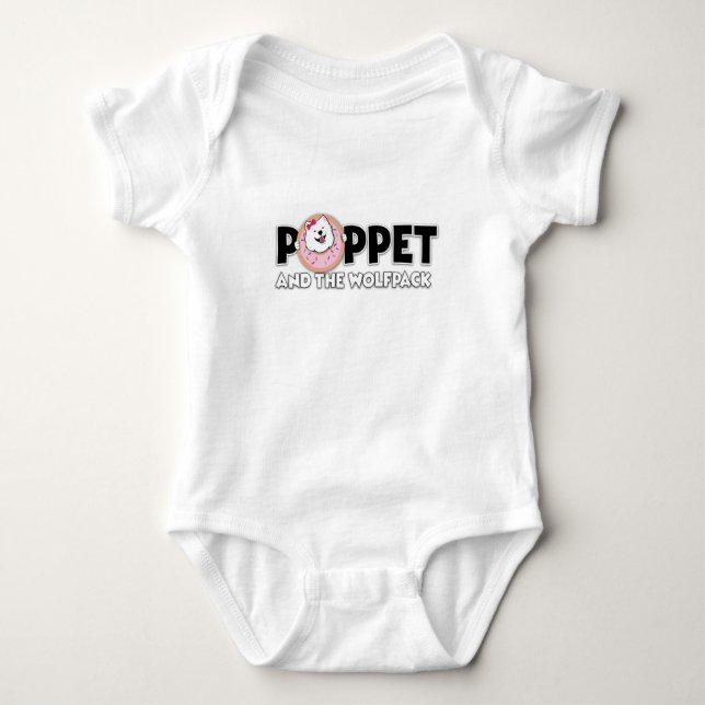 Poppet und Wolfpack Baby Strampler (Vorderseite)