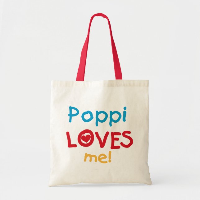 Poppi Lieben Me T - Shirt und Geschenke Tragetasche (Vorne)