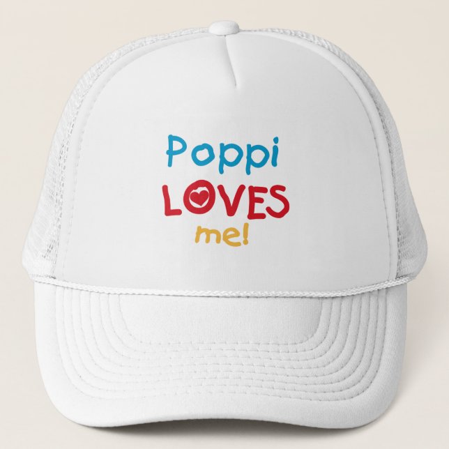 Poppi Lieben Me T - Shirt und Geschenke Truckerkappe (Vorderseite)