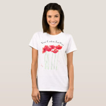 Poppies Aquarellrote Blume für ihren Mohn