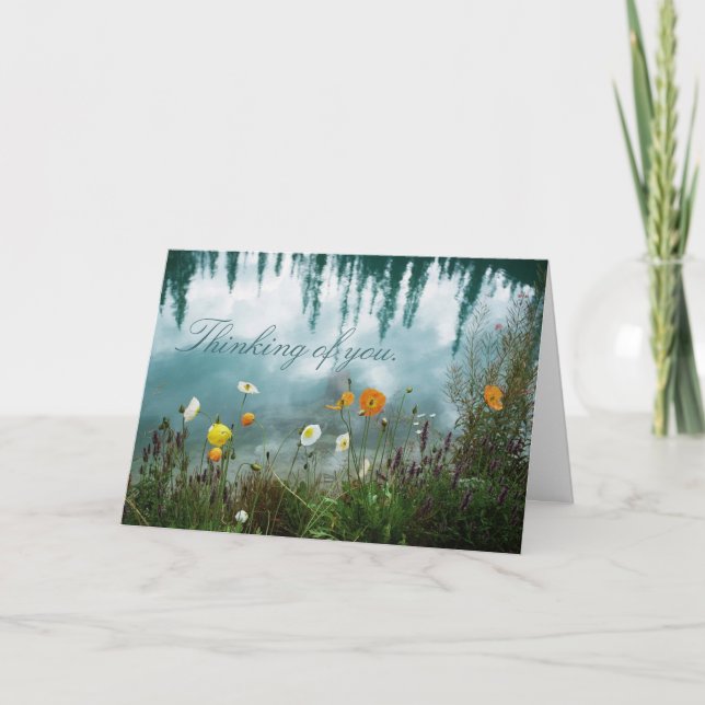 Poppies auf der Water Condolence Card Karte (Vorderseite)