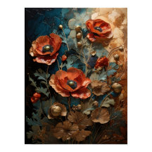 Poppies - Blume-Digitalposter